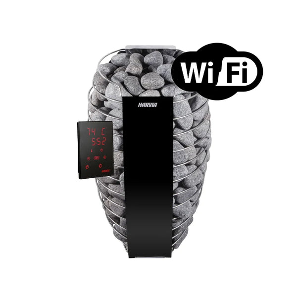 Finnish Sauna Builders Turku 6-Person Barrel Sauna with Terrace and WiFi Heater