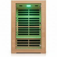 Far Infrared Sauna Built for Home Wellness, 2 Person Canadian Hemlock, 8 Carbon Mica Panels, Smart App Control