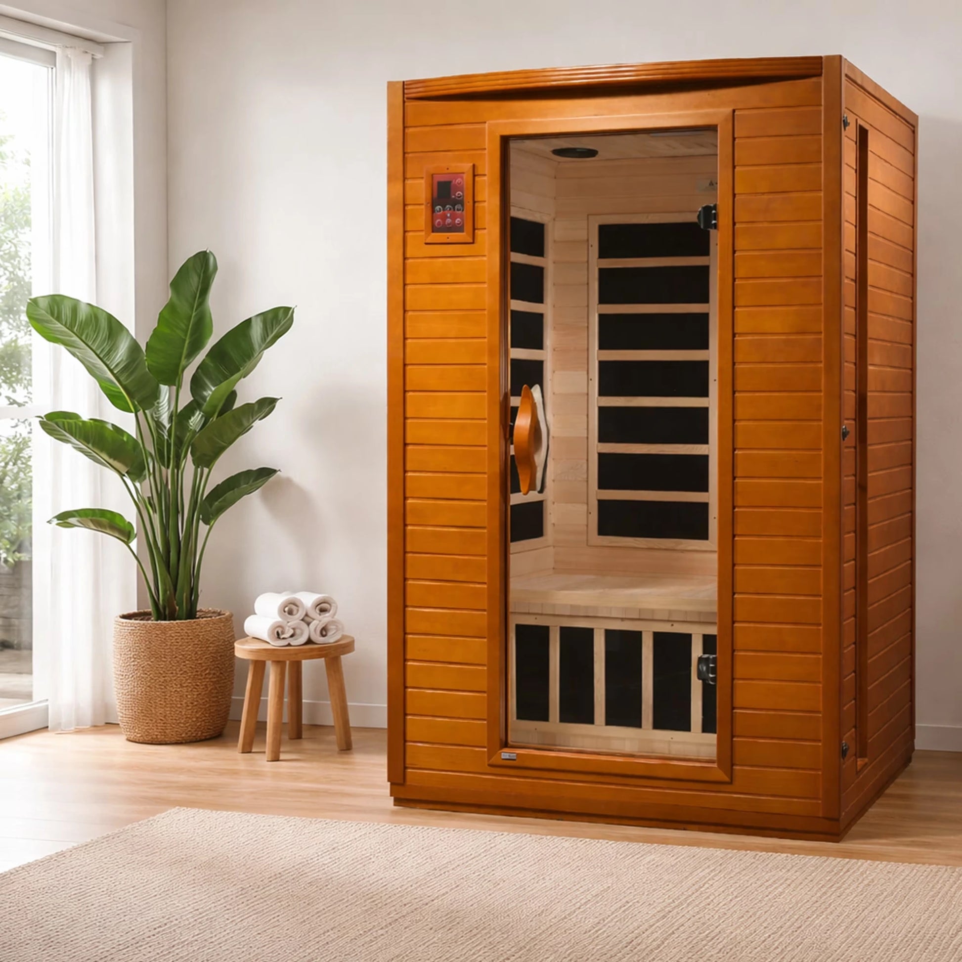 Andora 2-Person Low EMF FAR Infrared Sauna, Canadian Hemlock — product view 2
