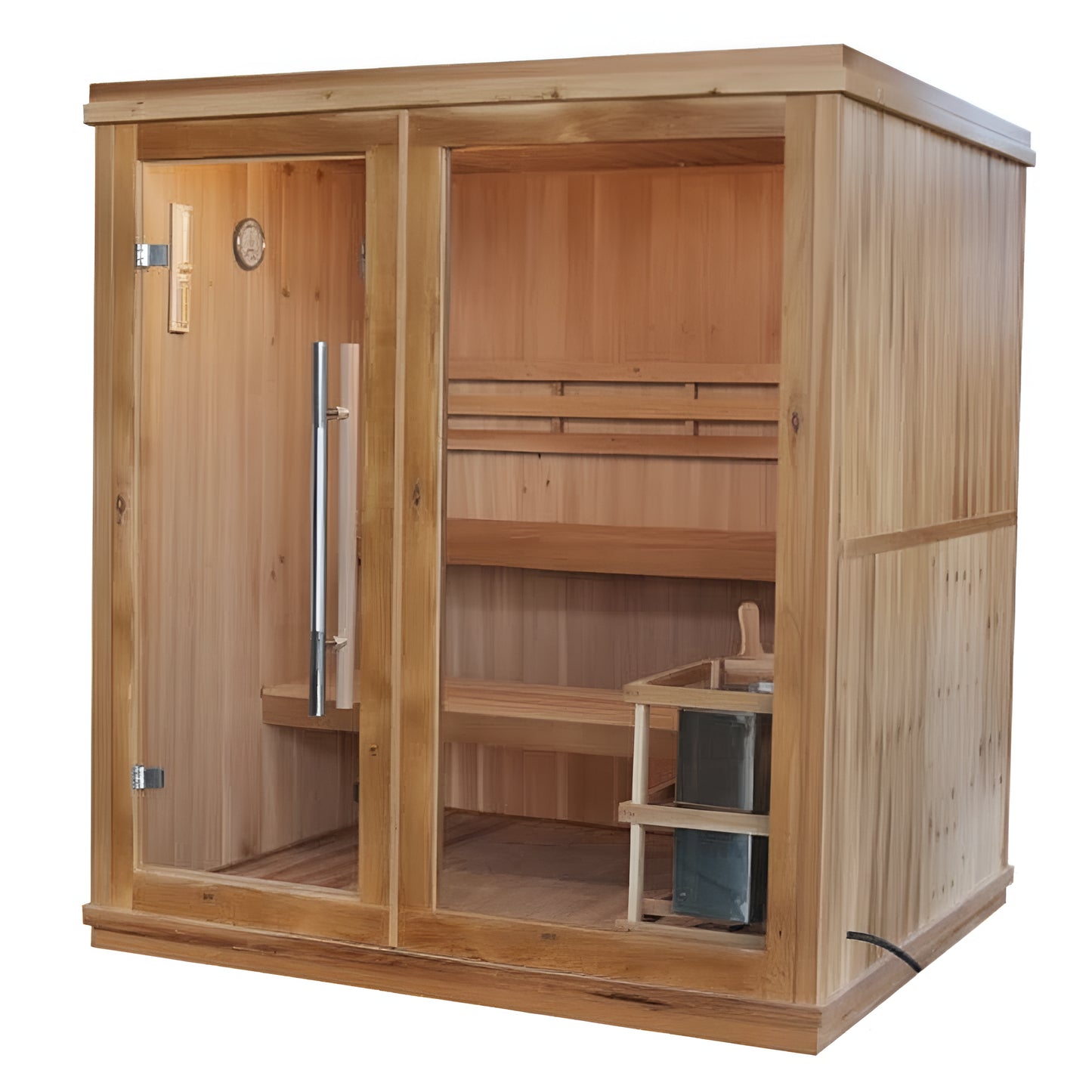 Charleston 4 Person Indoor Traditional Sauna Double Bench