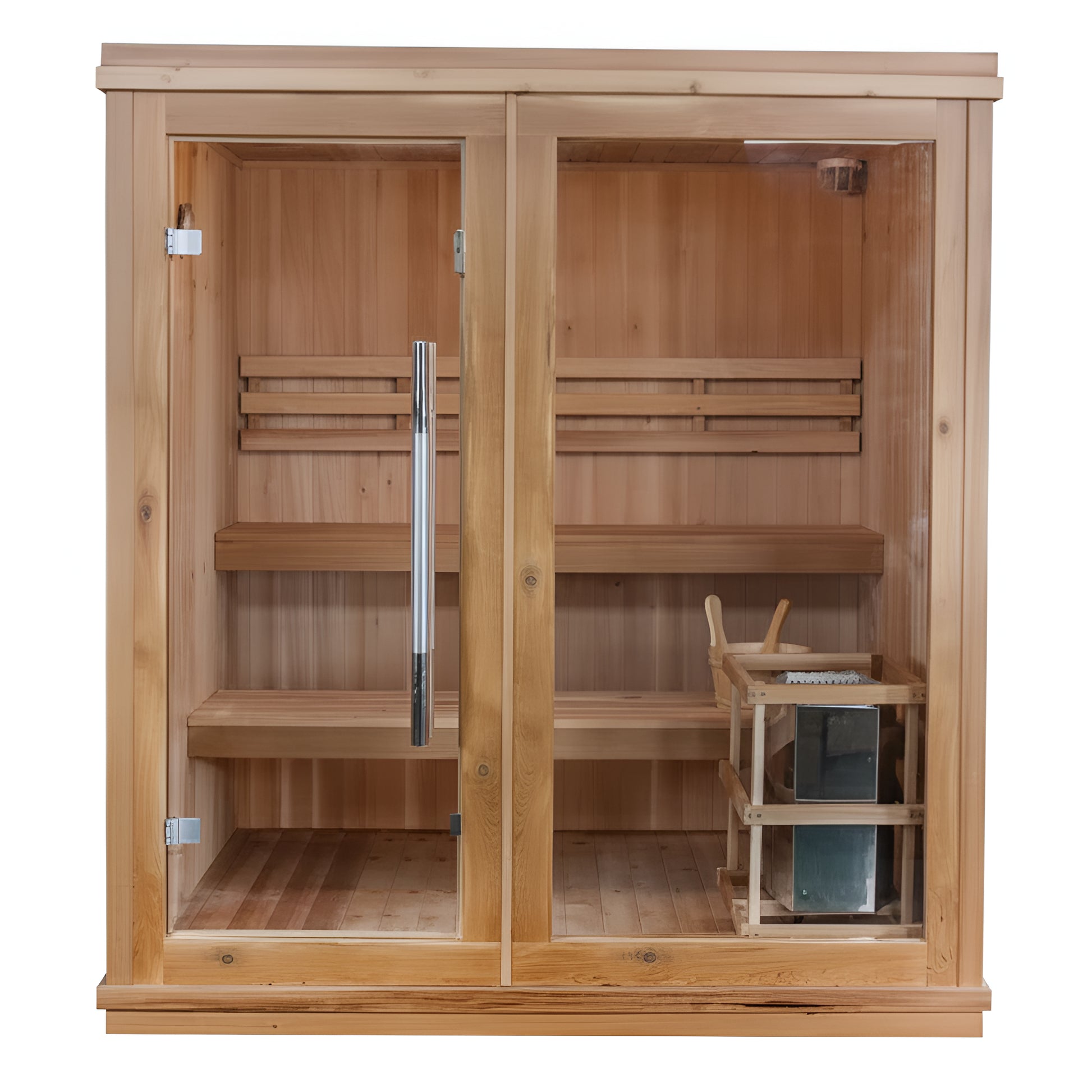 Charleston 4 Person Indoor Traditional Sauna Double Bench — product view 5