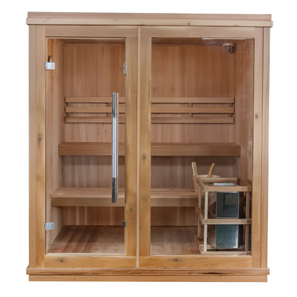 Charleston 4 Person Indoor Traditional Sauna Double Bench — product view 5
