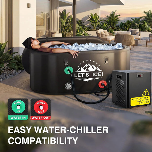 216-Gallon Inflatable Cold Plunge Tub with Insulated Lid