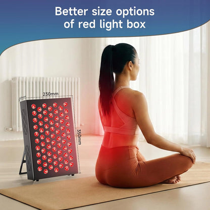 Red Light Therapy Box, 5In1 LED with 630-660-810-830-850, Metal Case, 3 Modes Red Light Panel with Soft Belt, 6 Timing Set - 9 Pulse Modes - 4-Level - Red Light Therapy Panel for Body — product view 4