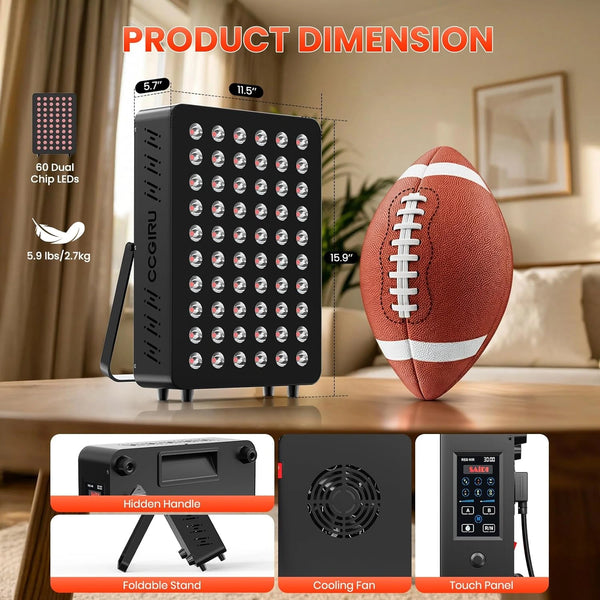 Red Light Therapy Panel with TENS & EMS – 660nm & 850nm